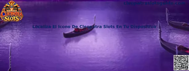 Localización del icono de Cleopatra Slots en un dispositivo móvil